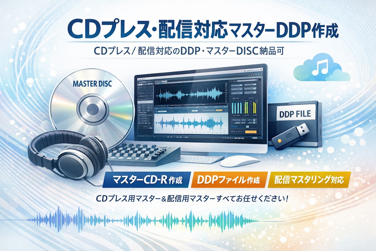 CDプレス・配信対応マスターDDP作成します CDプレス／配信対応のDDP・マスターDISC納品可 イメージ1
