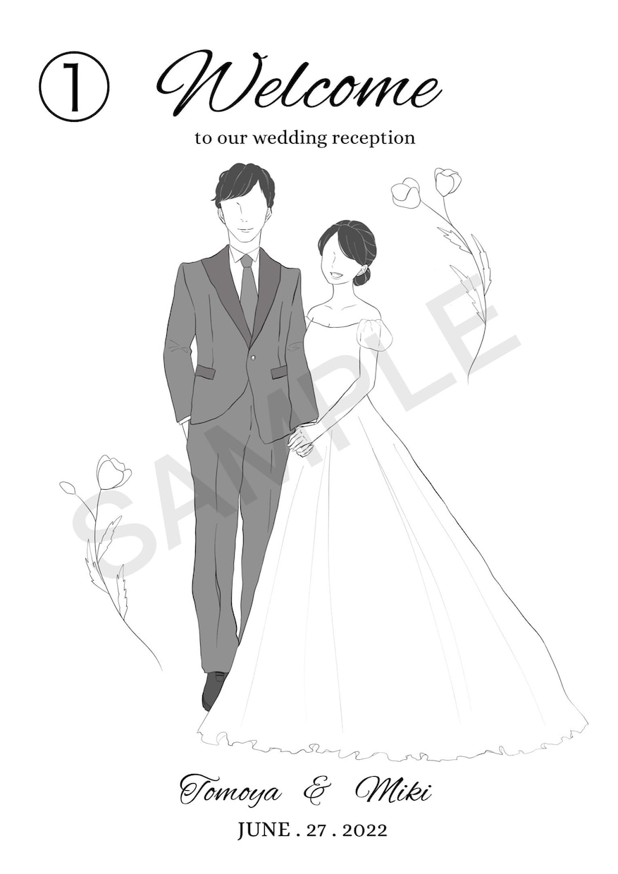 シンプルなウェルカムボード作成します お二人の結婚式をシンプルな雰囲気で彩ります！ イメージ2