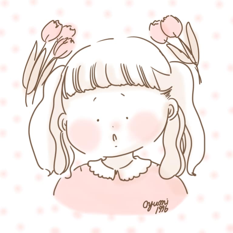 ゆるふわ可愛い女の子アイコンお描きします 可愛いレース・花の枠付き、カラフル、ゆるふわ、線なし イメージ5
