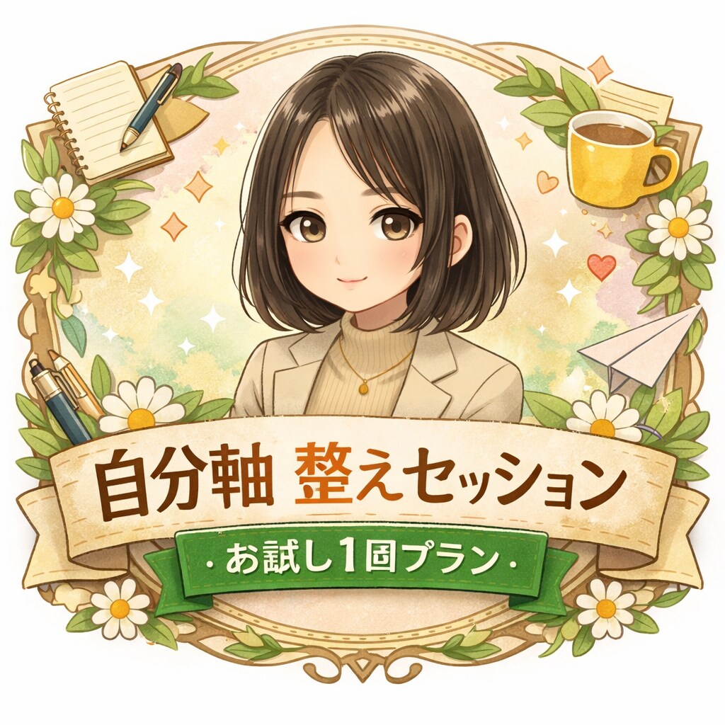 女性限定。押し付けない、考えを整理します 占いなし。自分を整える時間。迷いや不安に寄り添う60分 イメージ1
