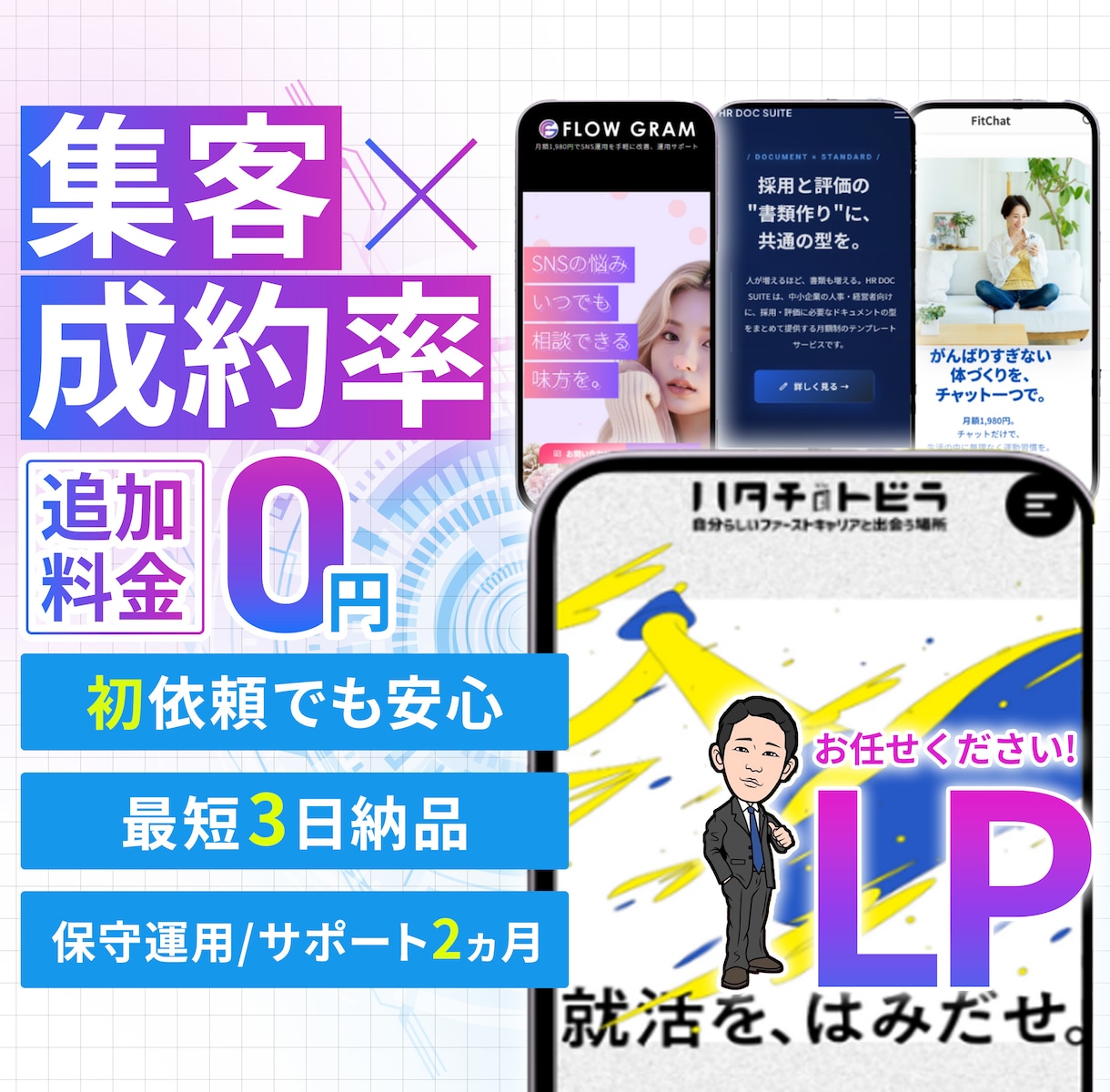 集客に強いLP・ランディングページを制作します 成果重視のオリジナルデザインで売上につなげます イメージ1