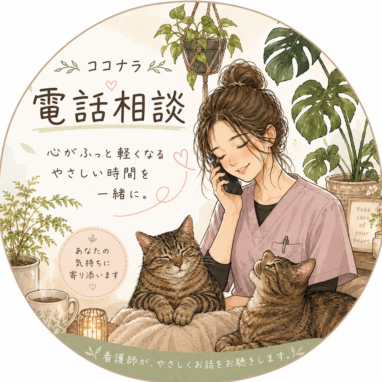 愚痴・悩み・モヤモヤ何でも聞きます 現役看護師があなたの気持ちに寄り添い、お話を聞きます イメージ1