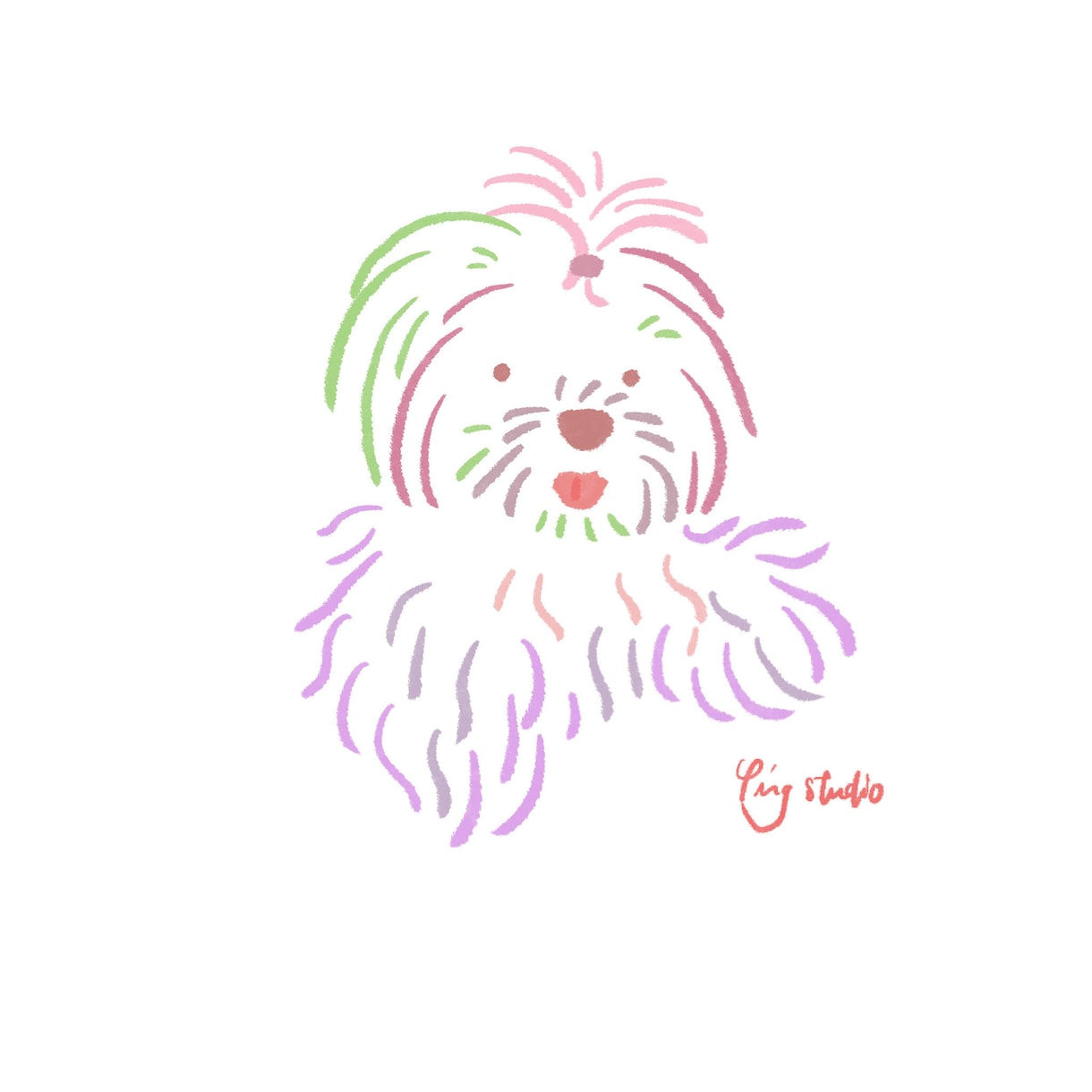 カラフルなペット描いてます オリジナルうちの子イラストどうですか？ イメージ6