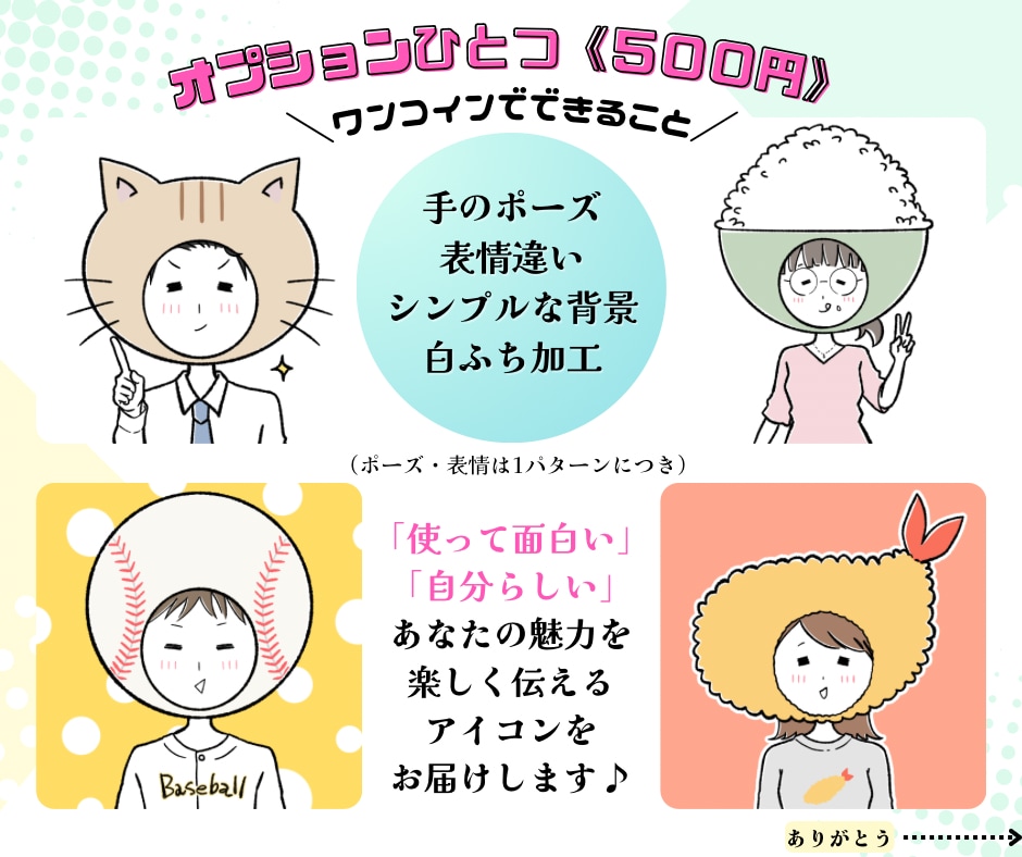 個性的なゆるかわ被りものアイコン作ります 【好きを推そう】スキル・自社商品・趣味をアピールしたい方へ イメージ7
