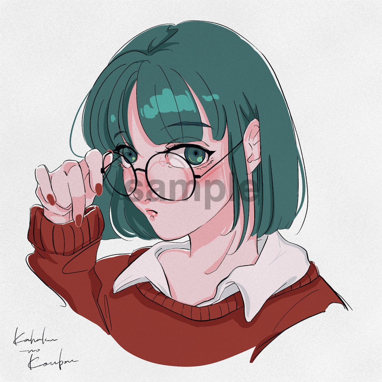 ベタ塗りイラストアイコン作成します 印象的な女の子のイラスト欲しい方是非！ イメージ4