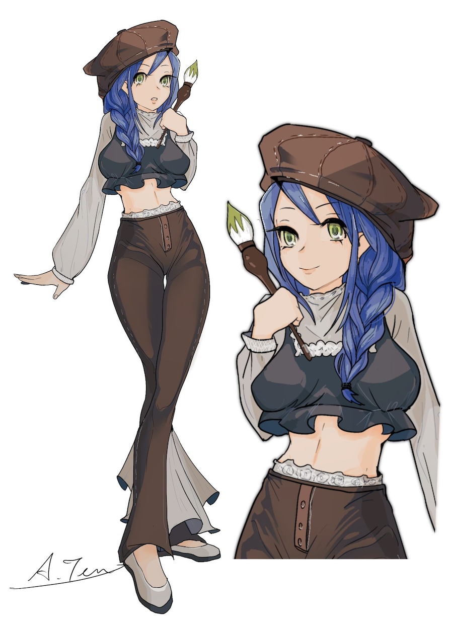 シンプルなキャラクターデザインを描きます 立ち絵、キャラクターデザイン、可愛い イメージ7