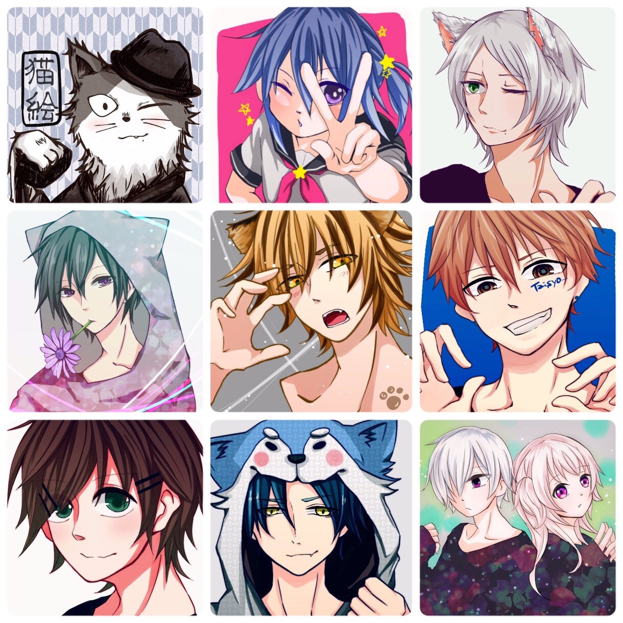 SNSのアイコンイラスト描きます アイコンやヘッダーのイラストを描かせてください！ イメージ2