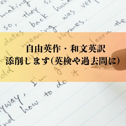 自由英作文・和文英訳の添削します 添削を通して英語力向上させましょう イメージ1