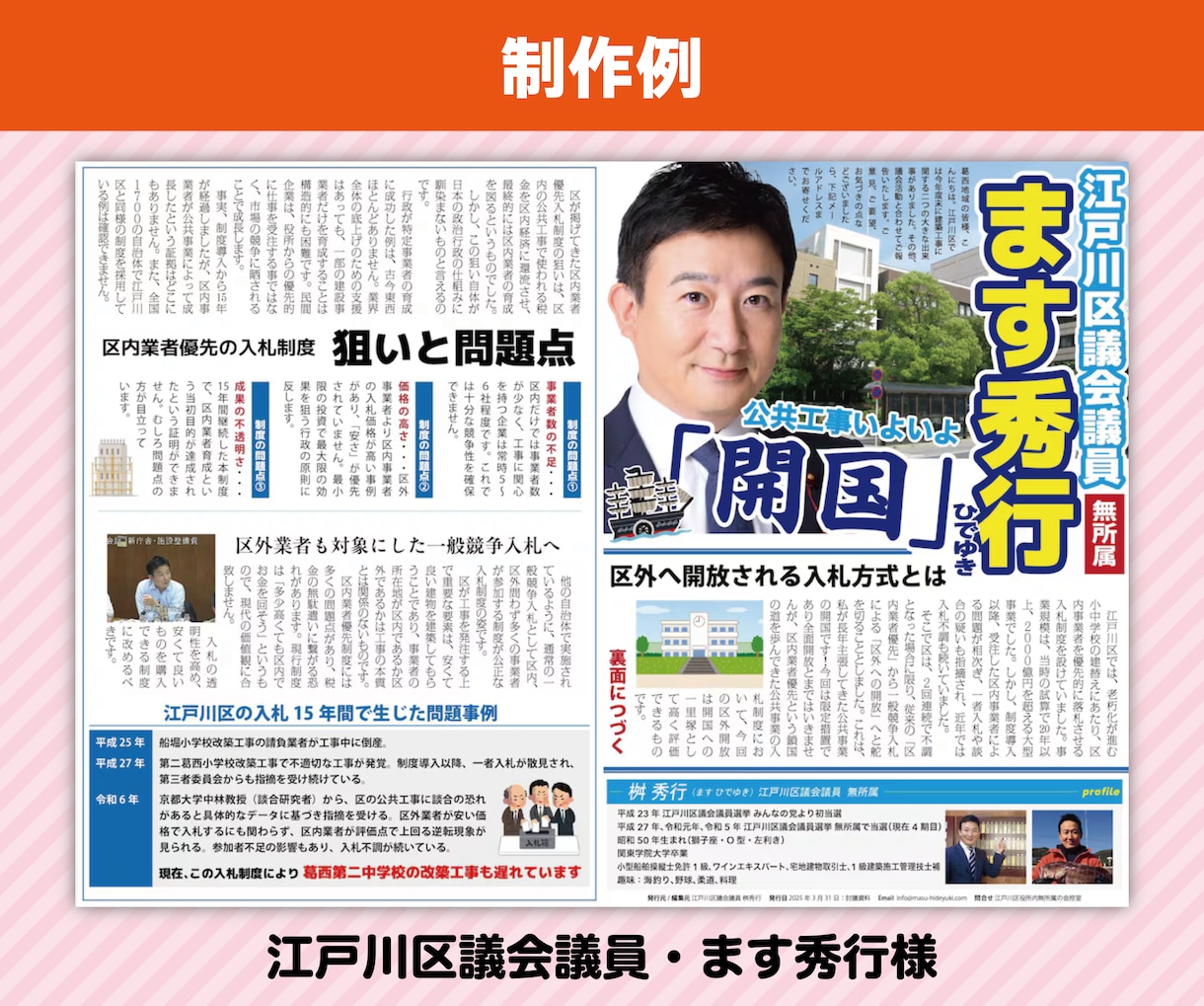 議会報告作成します 【実績多数】元新聞編集者がレイアウトします イメージ2