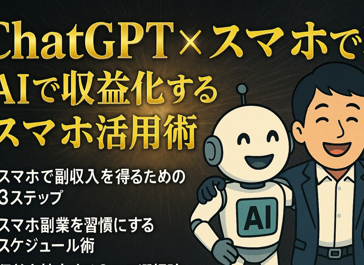 ChatHPT❌スマホで稼ぐ方法を解説します AI❌TikTok❌占いで稼ぐ方法など合計6作品 イメージ1