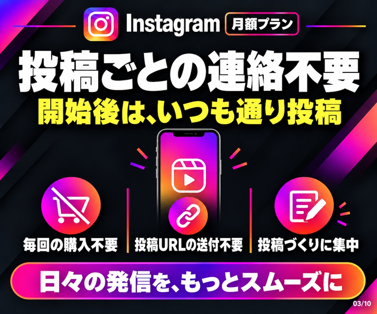 インスタリール再生数【30日間】まとめて増やします 連絡不要で毎回対応｜30日保証付き｜リール月額プラン｜高品質 イメージ3