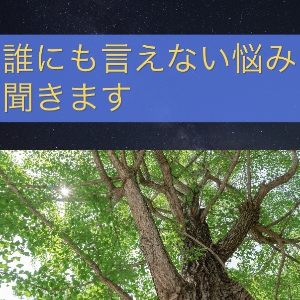 誰にも言えない悩みを聞きます 懺悔したい人等にオススメ！話すことは離すことです。 イメージ1