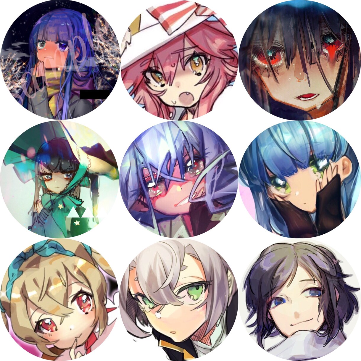 SNSアイコン作成承ります 少女も少年も！オリキャラアイコンにしてみませんか？ イメージ2