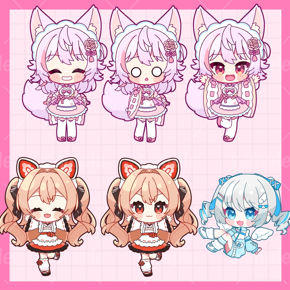 ポップで可愛いミニキャラ描きます 最短納品7日！幅広く使いやすい可愛いミニキャラです イメージ7