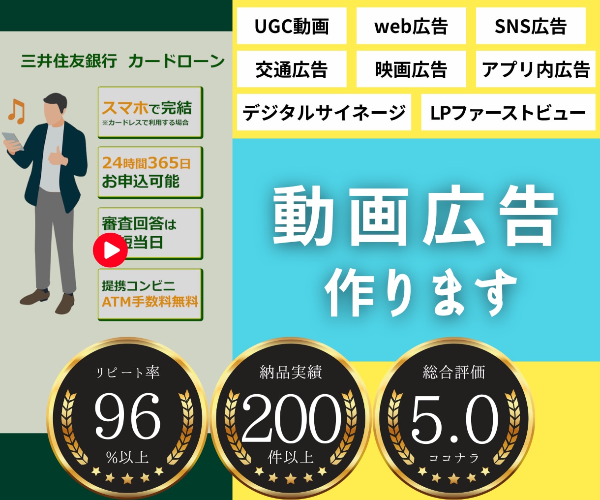 購買意欲を刺激する！広告動画を制作します 累計300件以上の実績あり！SNS・サイネージ・LPなどに！ イメージ1
