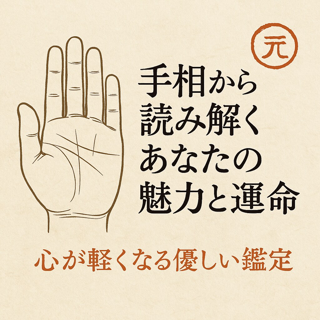 手相から読み解くあなたの魅力と運命鑑定します 頑張ってるあなたへ。“手相”でやさしく寄り添う占いです イメージ1