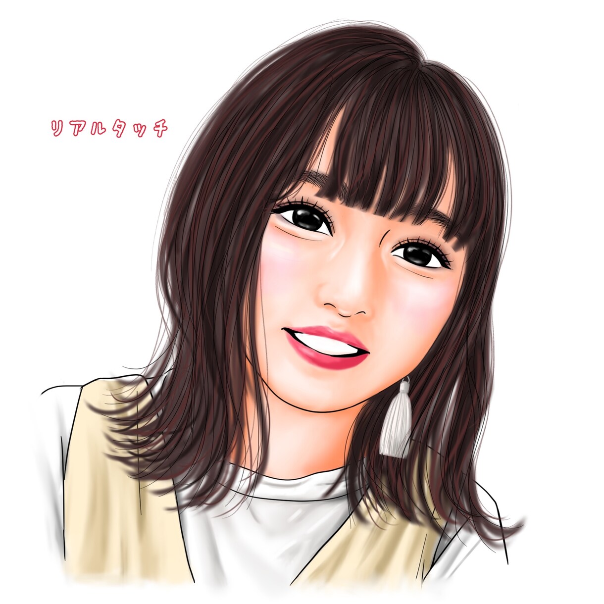 SNSアイコンや名刺用の似顔絵描きます まつ毛も一本一本丁寧に！心を込めて描きます！ イメージ3