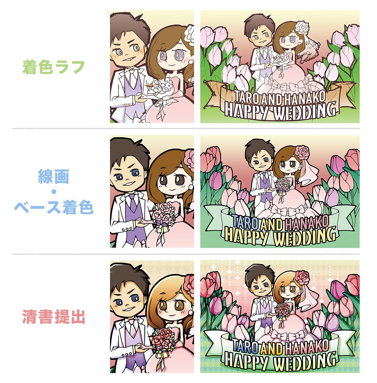 結婚式のウェルカムボードのイラストをお描きします ウェディングイラスト、プレゼントイラストをお探しの方へ イメージ9