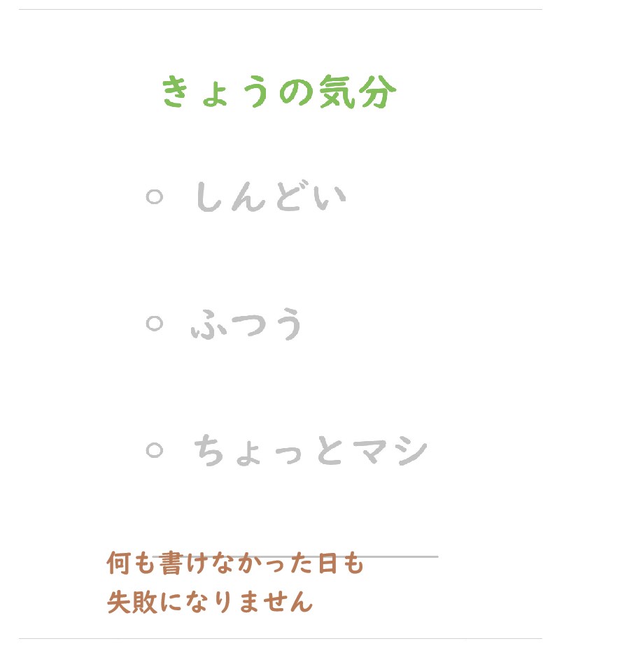 手帳が続かない人のためのリフィルを販売します 気力がない日でも使える 続けなくていい手帳 イメージ4