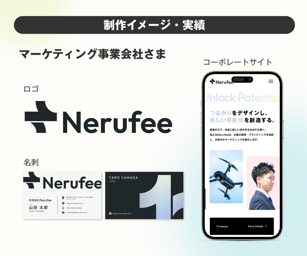 ロゴ＋名刺＋サイトをセットで制作します 【ブランディングセット】新事業・サービスの開始に便利！ イメージ3