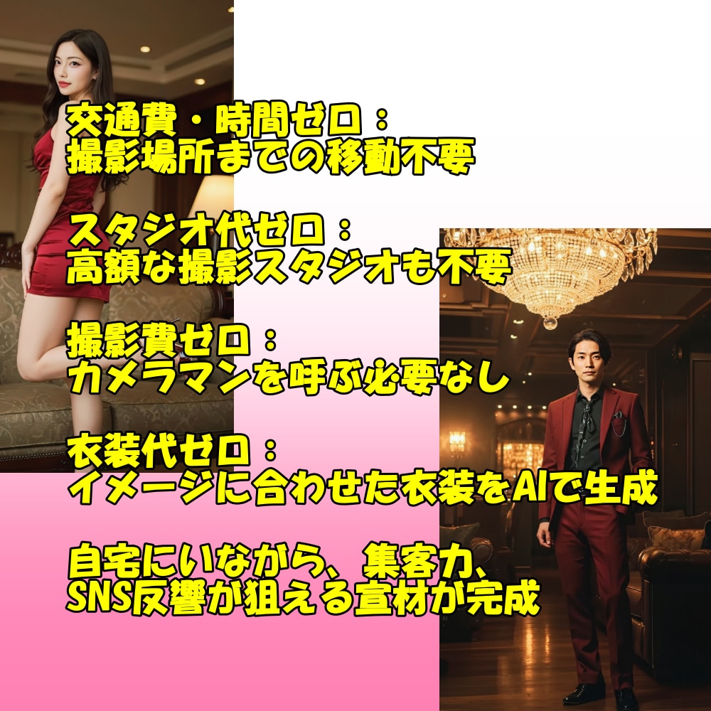 顔写真"だけ"で！映える高品質宣材をAI作成します 【公式採用多数】本人として使える宣材を家にいながらその手に イメージ5