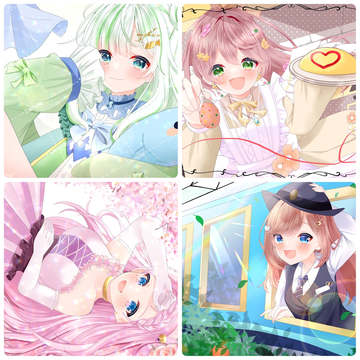 キラキラ可愛いイラストを作成します きらきらふわふわなイラストを作成させていただきます！ イメージ1