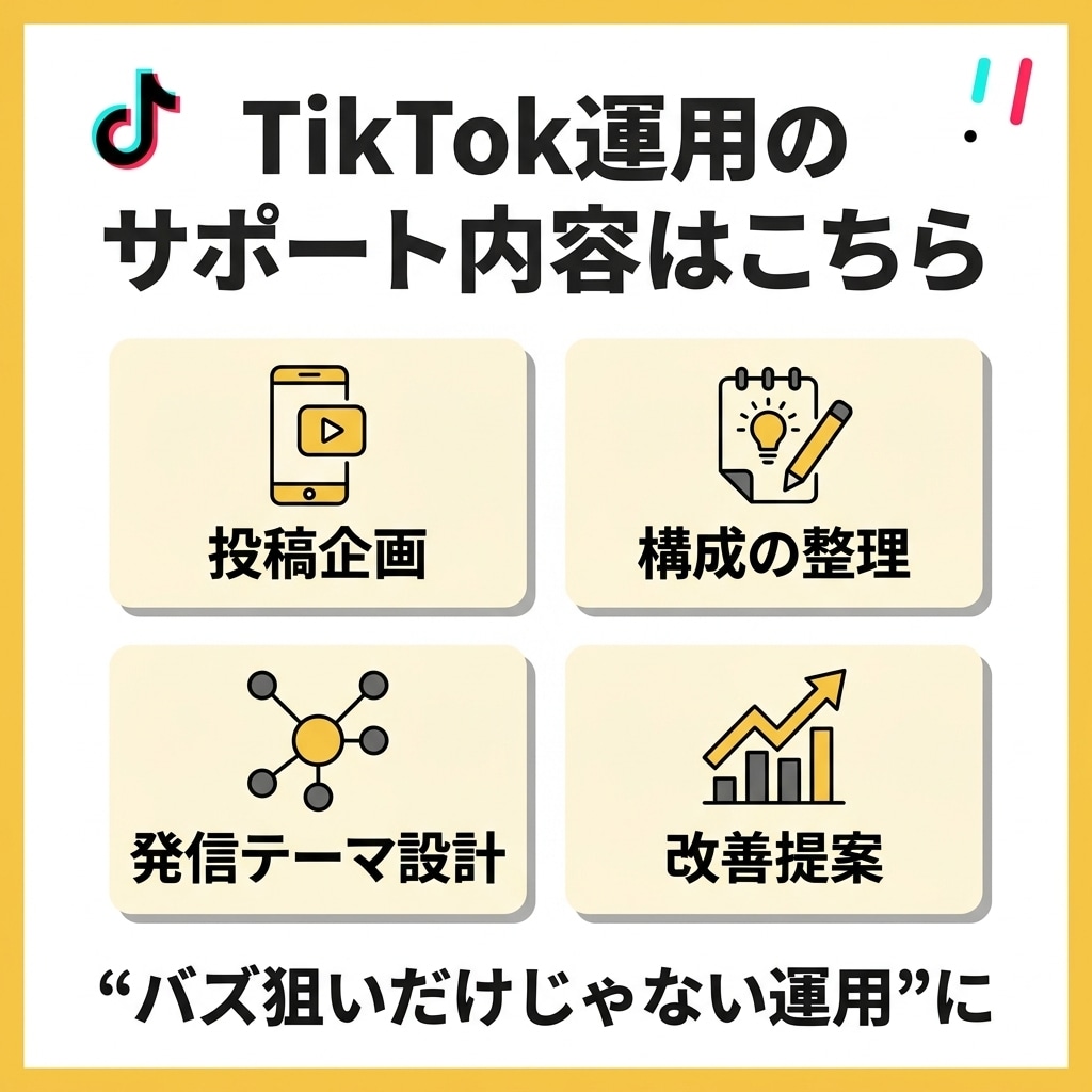 TikTok運用を企画・投稿設計改善サポートします TikTok動画12本＋設計伴走｜少数精鋭で長期支援します イメージ2