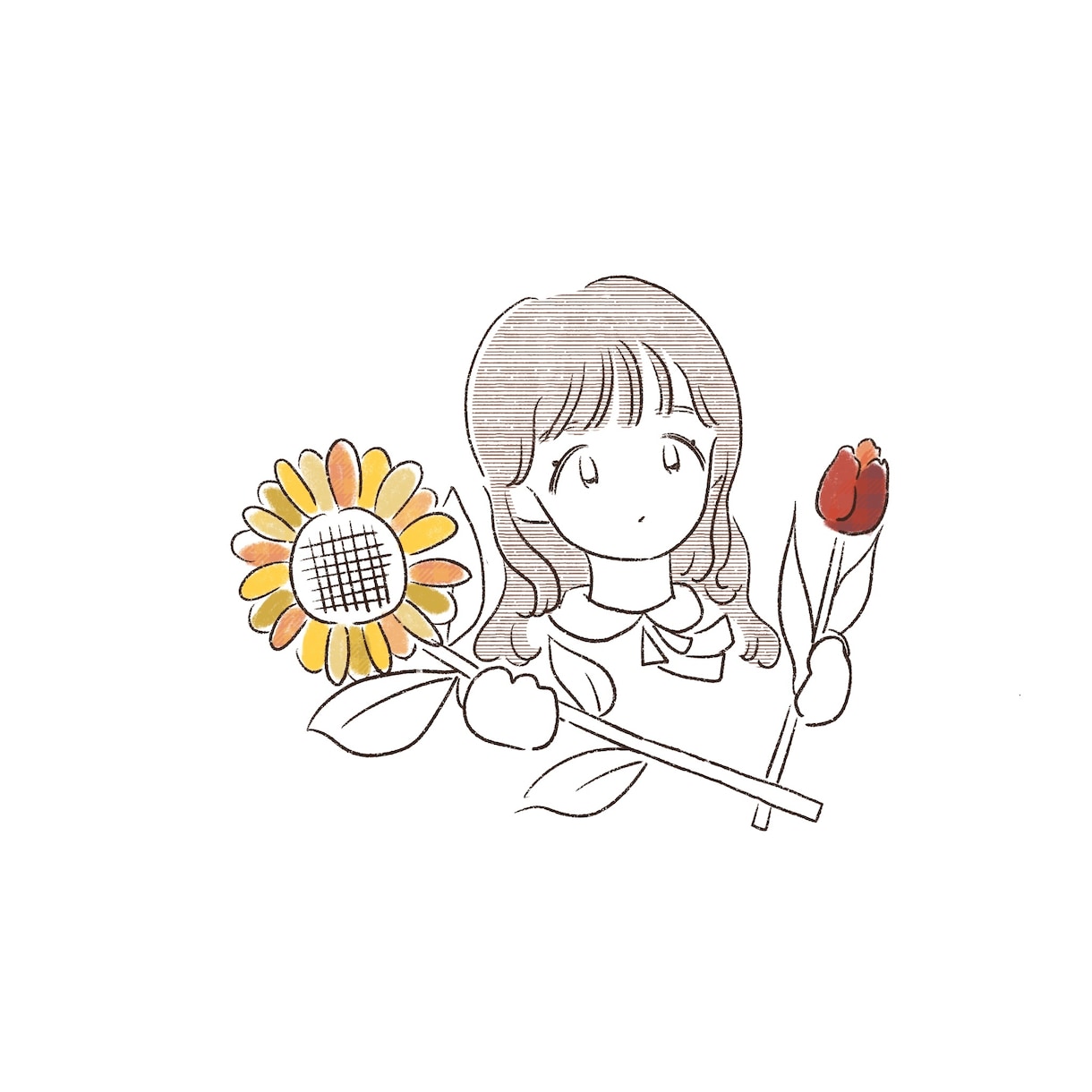 女の子のイラストを描きます レトロでかわいいイラストをあなたに イメージ2