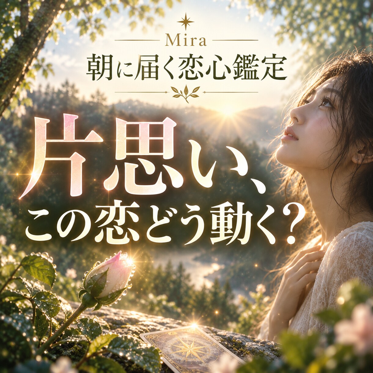 朝に届く恋心鑑定｜タロットで今の気持ちを読みます 片思い中のお相手の気持ちや今の距離感をタロットで読み解きます イメージ1
