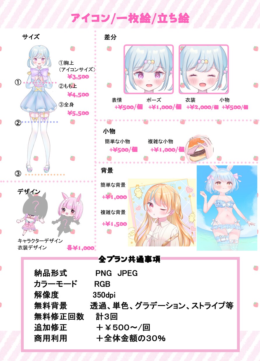 安くてかわいいイラスト描きます アイコン/配信/歌ってみた/動画/グッズ/ゲーム等に！ イメージ4