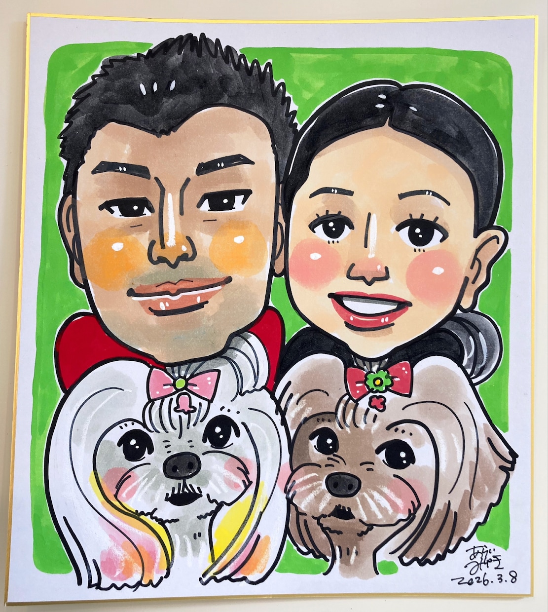 フジTV「いいとも！」似顔絵マスターが描きます 色紙に4名様分の似顔絵を描きます！プレゼントに最適！ イメージ6