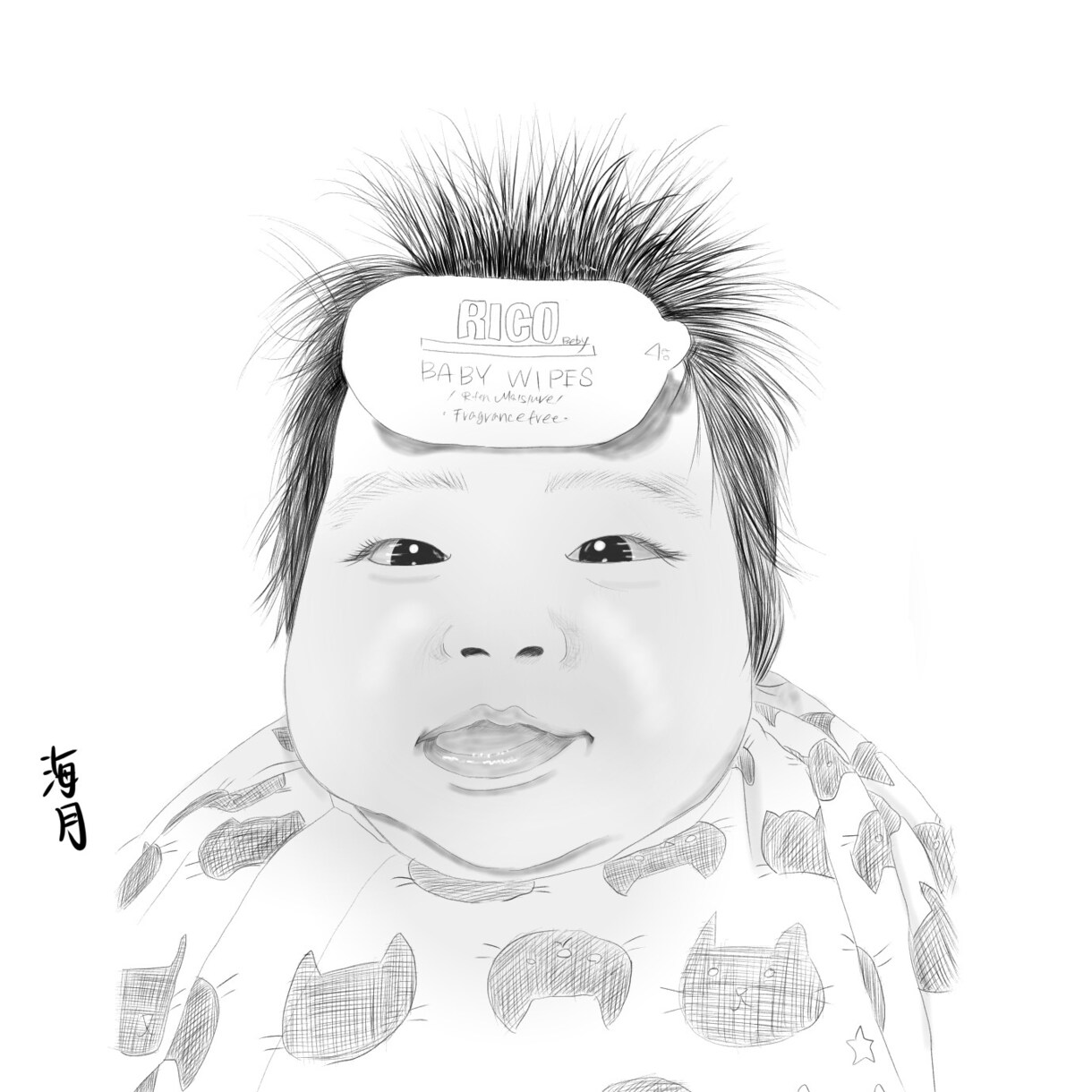 リアルな似顔絵作成しまます なるべく本人に近づけます。白黒になります。 イメージ3