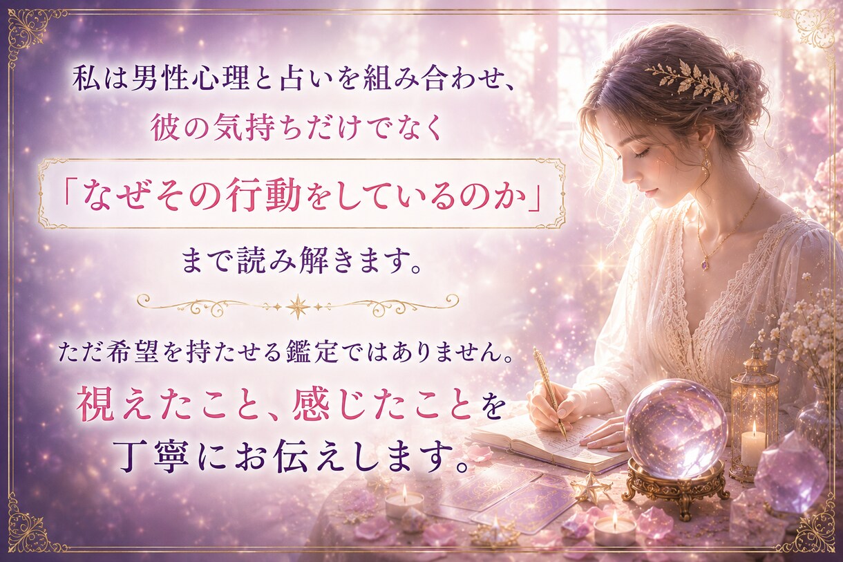 不倫恋愛｜待つべきか離れるべきか鑑定します 既婚男性の本音を男性心理×占いで読み解きます イメージ4