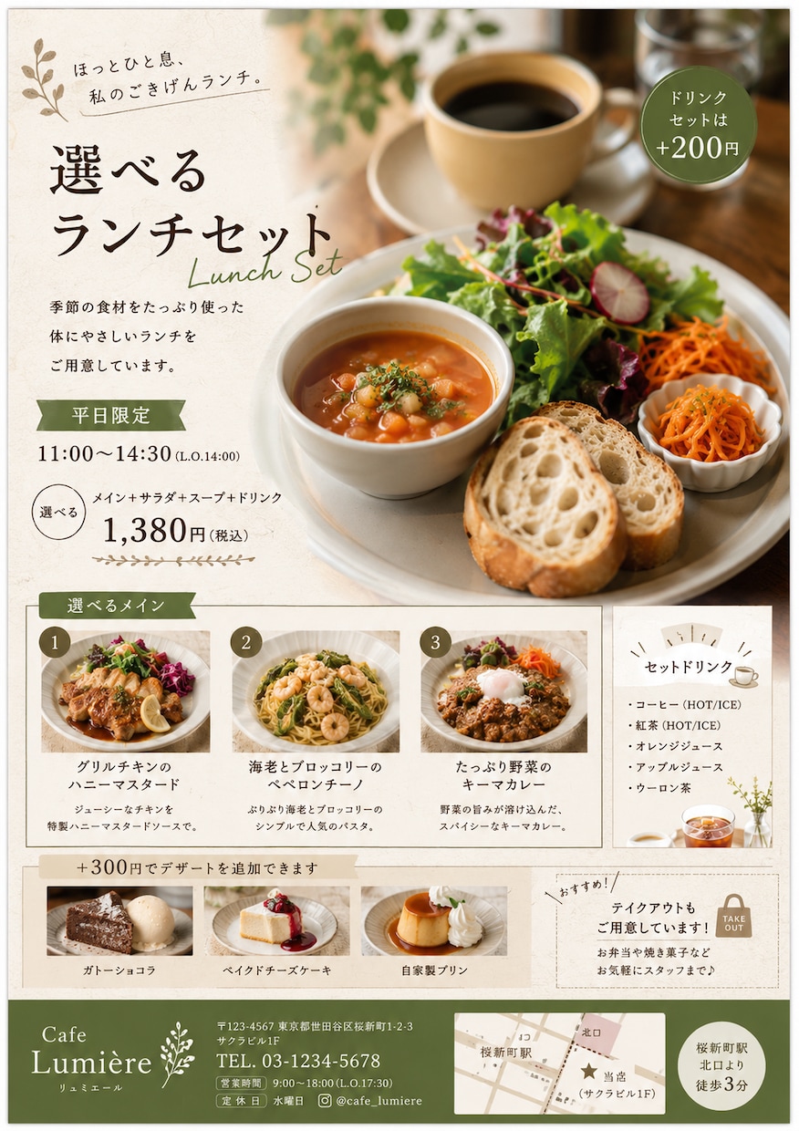 飲食店特化！集客できるチラシ、ポスター作ります 飲食店の集客のお手伝いをさせてください！ イメージ2