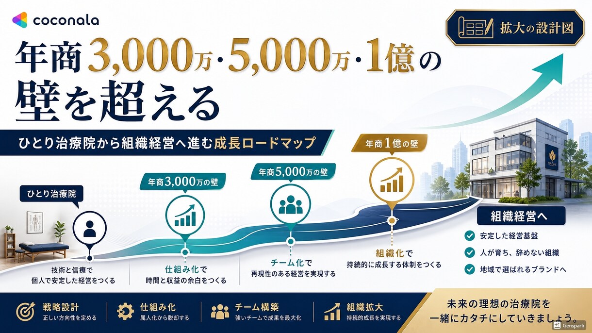 ひとり施術所を年商１億超えの施術所に導きます 訪問鍼灸マッサージ施術所の年商１億超えロードマップを伝授 イメージ5