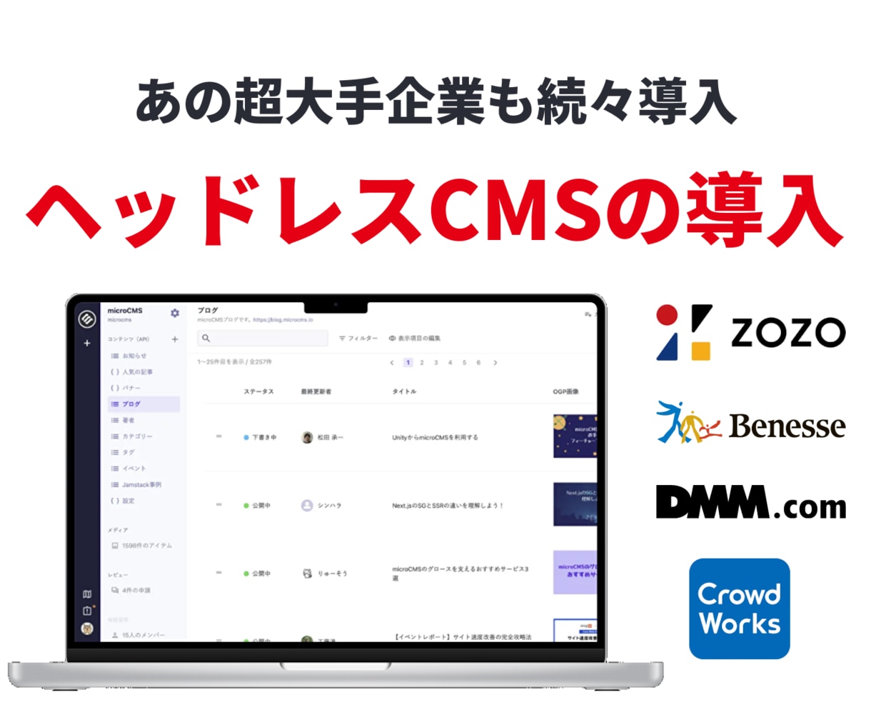 ヘッドレスCMS活用の超本格メデイアを作成します WordPressのSEO対策に限界を感じている方へ イメージ1