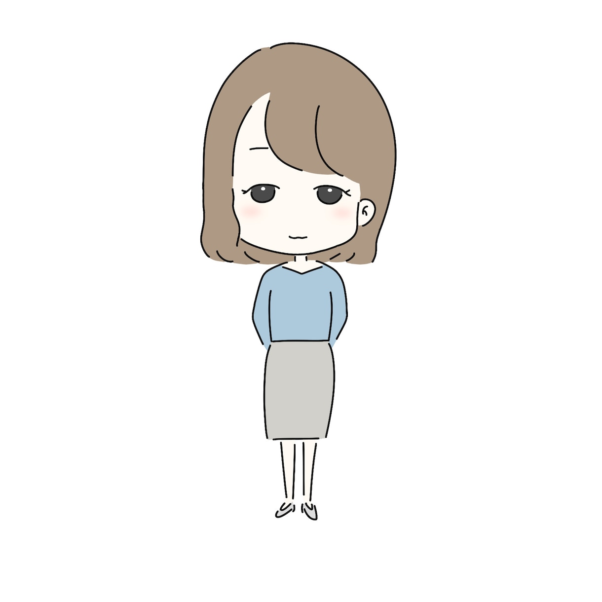 男子も可！ゆるくて可愛い女の子のアイコン描きます ブログやSNSに使える！ゆるふわ女子のイラスト描きます イメージ9