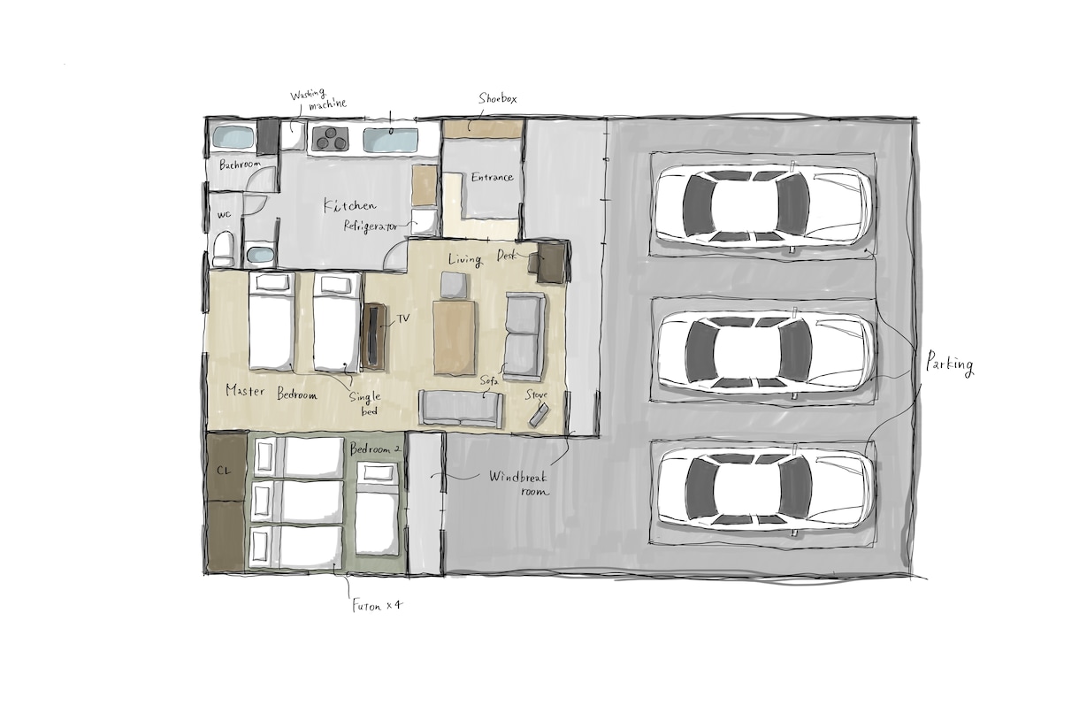 建築イラストレーターがおしゃれな間取り図描きます 手書きならではの優しいタッチでプレゼンやパンフレットやHPに イメージ10
