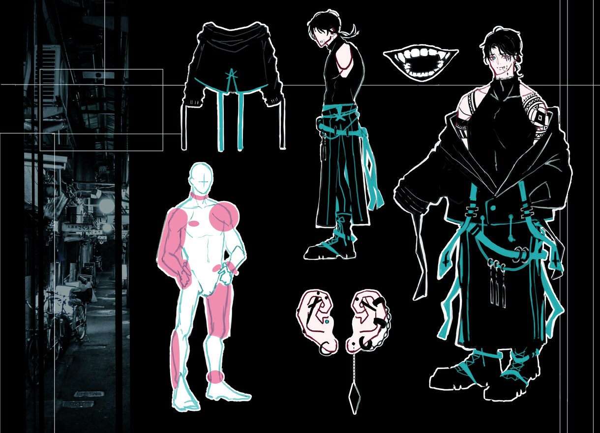 オリジナルのキャラクターをデザインいたします ほんのりダークな雰囲気のキャラクターを作成いたします! イメージ2