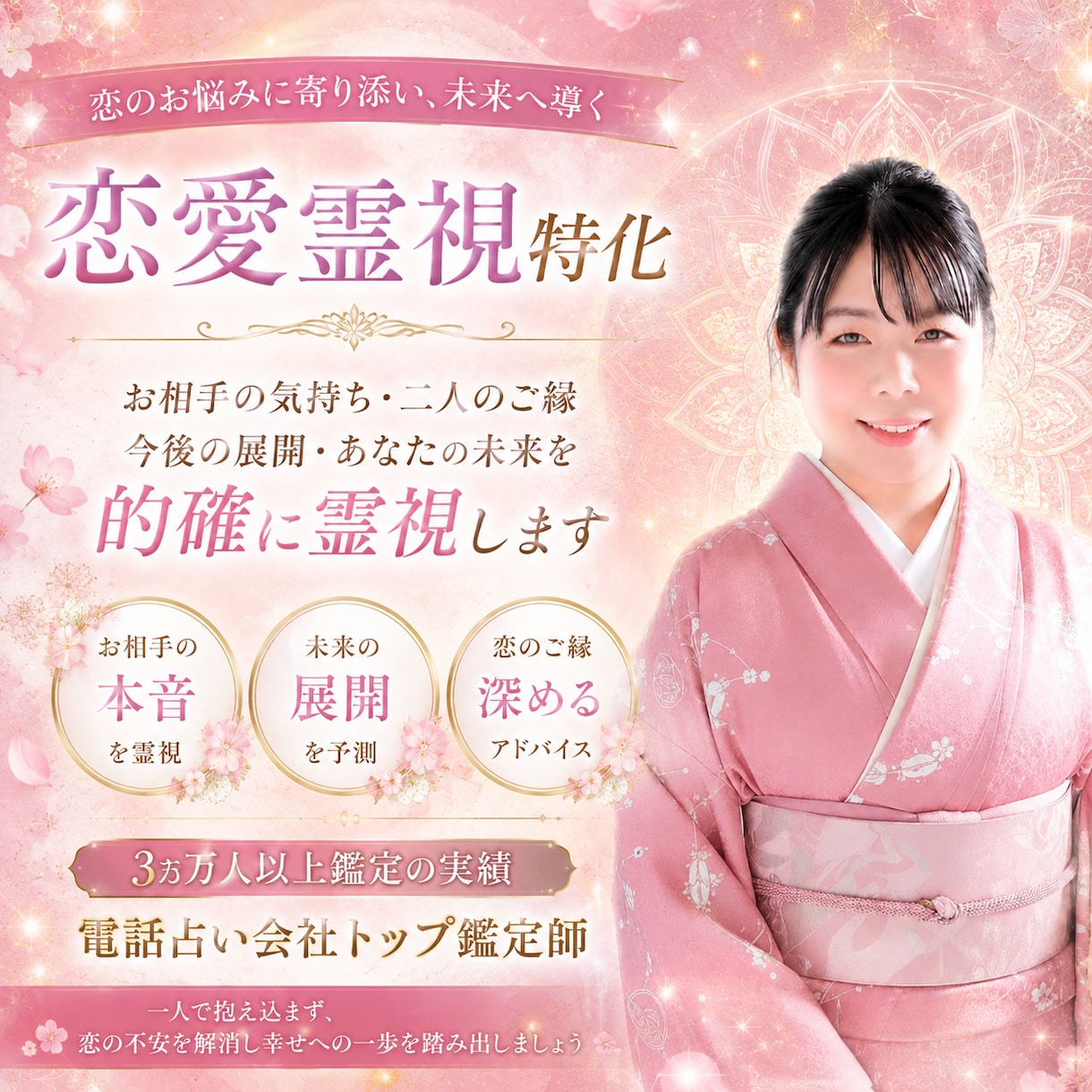 恋愛・復縁・専門霊視鑑定致します あなたの恋を動かす、本気の霊視いたします イメージ1