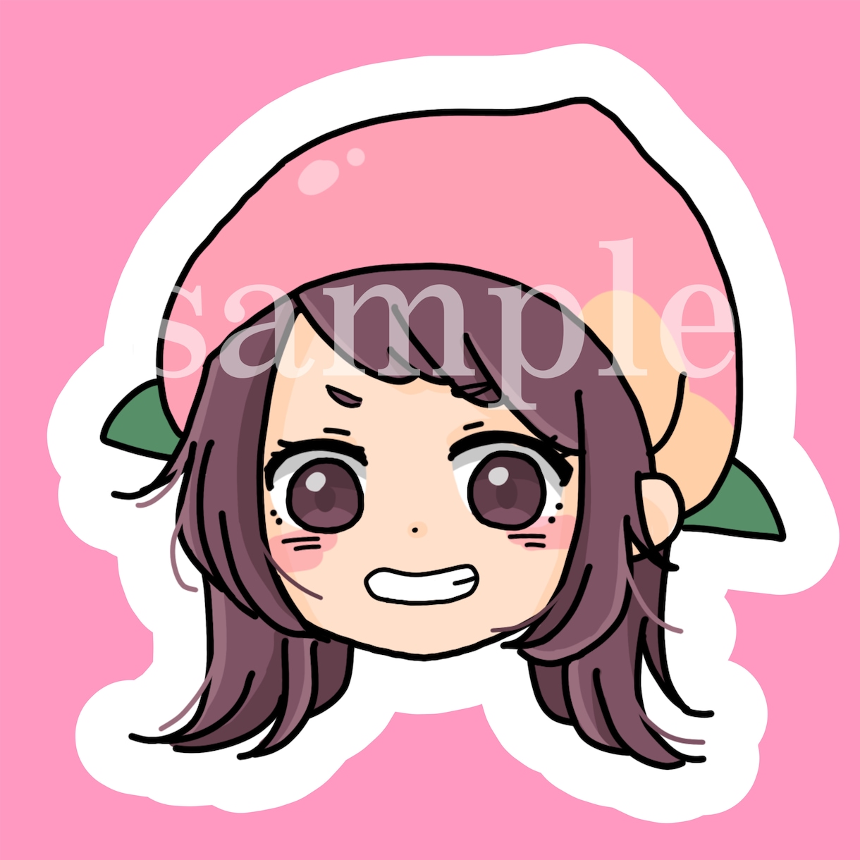 SNS等ゆるめのかわいいアイコン描きます Twitter、Instagramなどに！♡顔隠しにも！ イメージ2