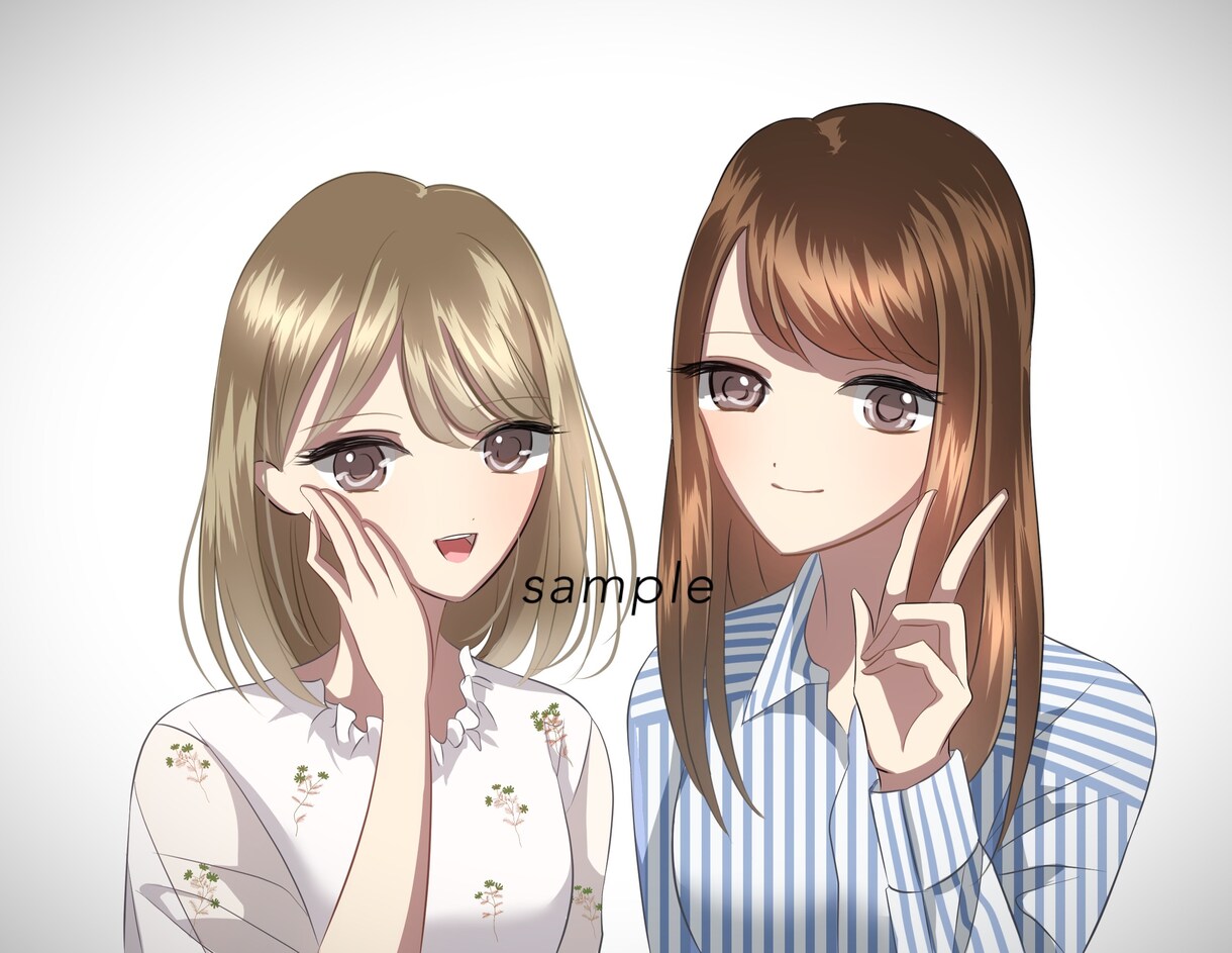 あなただけの可愛い女の子描きます アイコン・キャス画・ゲームなどに！バストアップで提供します イメージ1