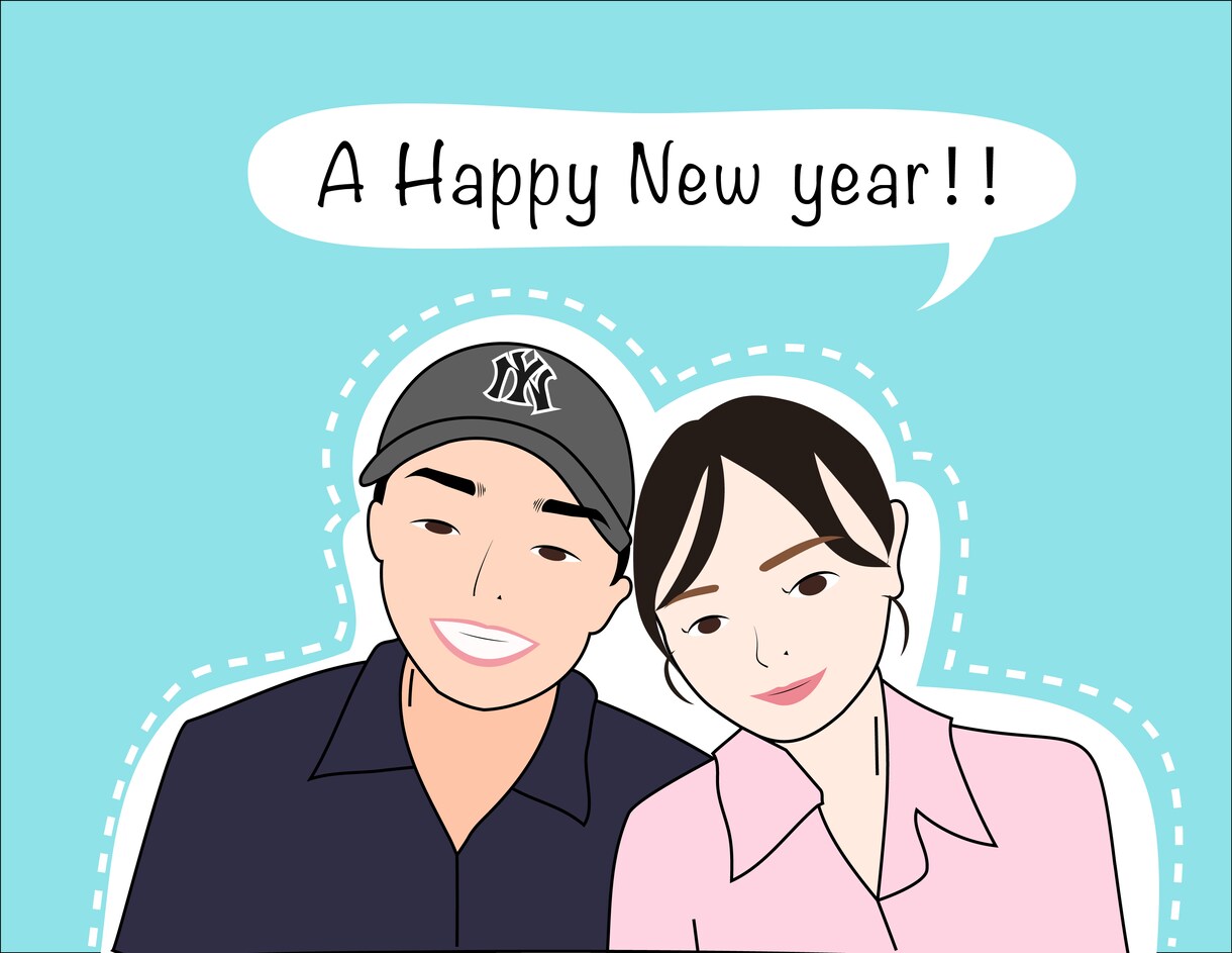 イラスト、似顔絵をカードやアイコン用に作成します 家族、パートナー、友人に送る可愛いイラストを作りませんか？ イメージ1