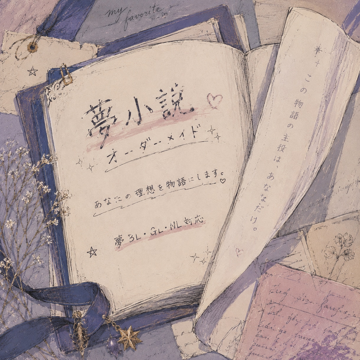 オーダーメイド小説を制作しております あなたの夢を形にします⭐︎夢ＢＬNL対応 イメージ1