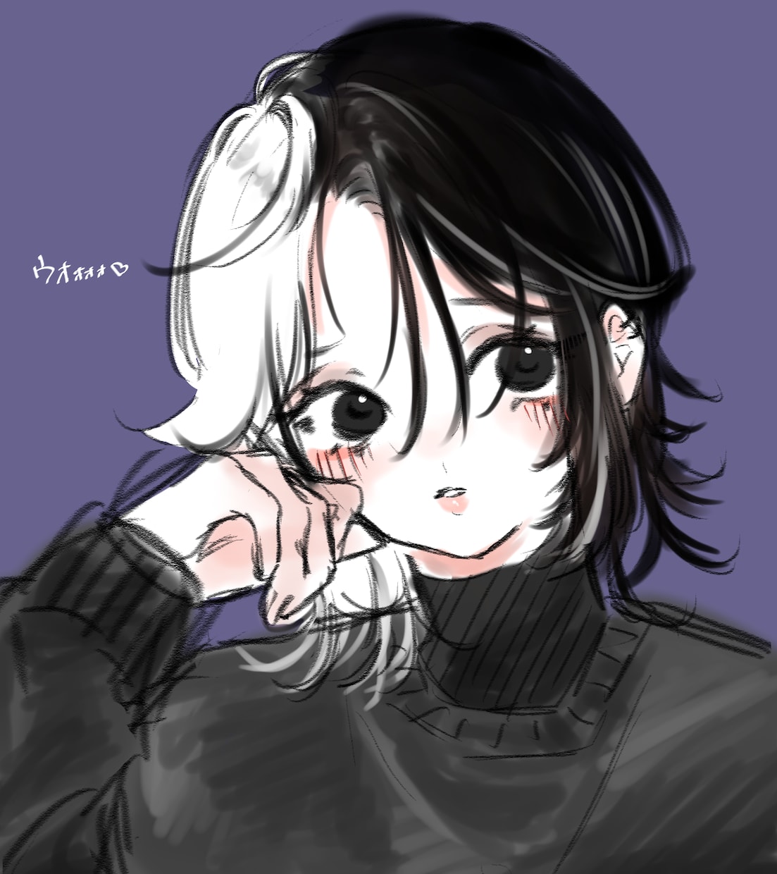 イラストや絵が好きな方よろしくお願い致します 厚塗り イラスト 病み 男性 女性 イメージ2