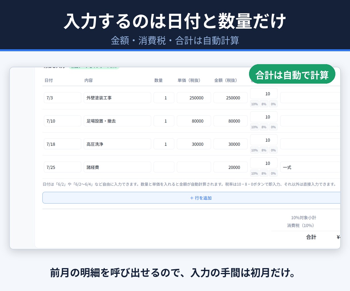 請求書作成をURL1つで自動化・発行します インボイス対応PDF｜月額0円｜効率化・5日でお届け イメージ4