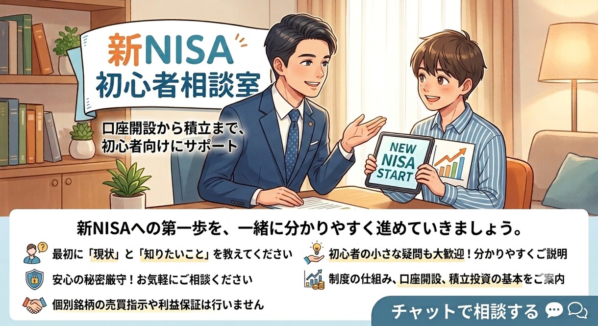 FP2級が新NISAの始め方をサポートします 新NISA初心者の不安を解消！口座開設から積立まで案内します イメージ1