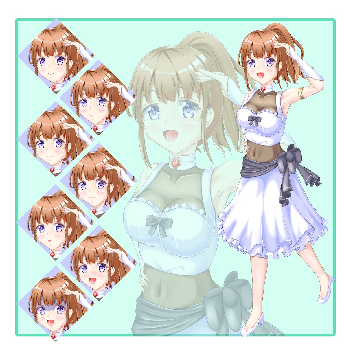 TRPGやアイコンに使えるお嬢様の立ち絵販売します すぐにTRPGなどで使える立ち絵をお求めの方にオススメ イメージ1