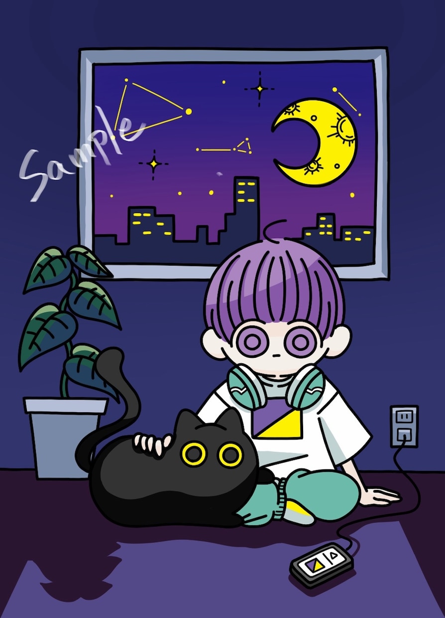 エモかわポップテイストなイラストを制作いたします 動画配信内の1枚絵やグッズ制作等に イメージ9