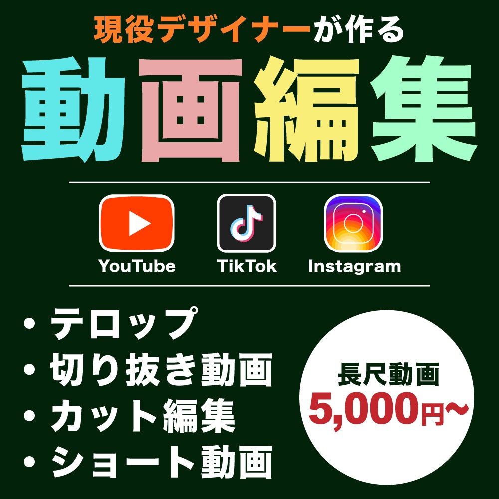 現役デザイナーが動画編集します インハウスデザイナーが作る動画編集します イメージ1